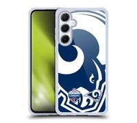 Head Case Designs Licenza Ufficiale NFL Oversized Rams 2019 London Games Custodia in Gel [Protezione di Grado Militare] Compatibile con Samsung Galaxy A55 5G