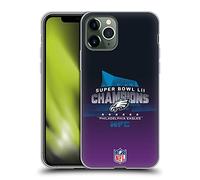 Head Case Designs Licenza Ufficiale NFL Philadelphia Eagles 4 2018 Super Bowl LII Champions Custodia in Gel [Grado Militare] Compatibile con Apple iPhone 11 PRO E Compatibile con MagSafe