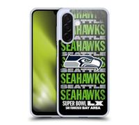 Head Case Designs Licenza Ufficiale NFL Seahawks Nero 2026 Super Bowl LX Custodia in Gel [Protezione di Grado Militare] Compatibile con Samsung Galaxy A26 5G