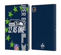 Head Case Designs Licenza Ufficiale NFL Seahawks We Are 12 2026 Super Bowl LX Custodia Portafoglio in Pelle Compatibile con Apple iPad PRO 11 M4/M5 2024/2025