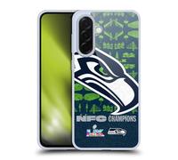 Head Case Designs Licenza Ufficiale NFL Seattle Oversize 2026 Super Bowl LX Champions Custodia in Gel [Protezione di Grado Militare] Compatibile con Samsung Galaxy A36 5G