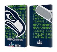 Head Case Designs Licenza Ufficiale NFL Seattle Oversize 2026 Super Bowl LX Champions Custodia Portafoglio in Pelle Compatibile con Amazon Kindle Paperwhite 6