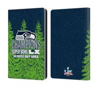 Head Case Designs Licenza Ufficiale NFL Seattle Seahawks 2026 Super Bowl LX Champions Custodia Portafoglio in Pelle Compatibile con Amazon Kindle Paperwhite 6