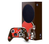 Head Case Designs Licenza Ufficiale NFL Smisurato Cleveland Browns Pacchetto Console Da Gioco Wrap E Pelle Per Controller Compatibile con Xbox Series S
