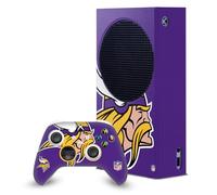 Head Case Designs Licenza Ufficiale NFL Smisurato Minnesota Vikings Pacchetto Console Da Gioco Wrap E Pelle Per Controller Compatibile con Xbox Series S Console & Controller Bundle