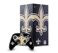 Head Case Designs Licenza Ufficiale NFL Smisurato New Orleans Saints Pacchetto Console Da Gioco Wrap E Pelle Per Controller Compatibile con Xbox Series X