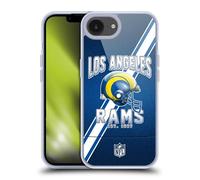 Head Case Designs Licenza Ufficiale NFL Strisce Football 100esimo Los Angeles Rams Logo Art Custodia in Gel [Protezione di Grado Militare] Compatibile con Apple iPhone 16e E Compatibile con MagSafe