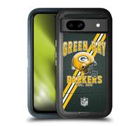 Head Case Designs Licenza Ufficiale NFL Strisce Football Green bay Packers Logo Art Custodia Antiurto Ultra Blindata Compatibile con Google Pixel 8a