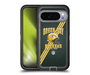 Head Case Designs Licenza Ufficiale NFL Strisce Football Green bay Packers Logo Art Custodia Antiurto Ultra Blindata Compatibile con Google Pixel 10 PRO XL