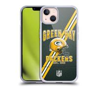 Head Case Designs Licenza Ufficiale NFL Strisce Football Green bay Packers Logo Art Custodia in Gel [Protezione di Grado Militare] Compatibile con Apple iPhone 13 E Compatibile con MagSafe