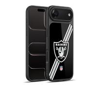 Head Case Designs Licenza Ufficiale NFL Strisce Las Vegas Raiders Logo Cover in Gel Rinforzata [Protezione di Grado Militare] Compatibile con Apple iPhone 17 Air