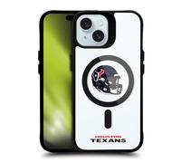 Head Case Designs Licenza Ufficiale NFL Tipo Di Logo Helmet Houston Texans Black Shockproof Bumper Case [Military Grade Protection] Compatible with Apple iPhone 15 and Compatible with MagSafe