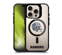 Head Case Designs Licenza Ufficiale NFL Tipo Di Logo Helmet Las Vegas Raiders Black Shockproof Bumper Case [Military Grade Protection] Compatible with Apple iPhone 16 Pro and Compatible with MagSafe