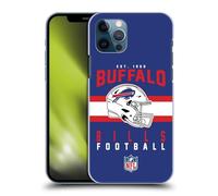 Head Case Designs Licenza Ufficiale NFL Tipografia Casco Buffalo Bills Graphics Custodia Cover Dura per Parte Posteriore Compatibile con Apple iPhone 12 / iPhone 12 PRO