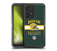 Head Case Designs Licenza Ufficiale NFL Tipografia Casco Green bay Packers Graphics Custodia Antiurto Ultra Blindata Compatibile con Samsung Galaxy A53 5G (2022)
