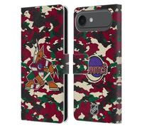 Head Case Designs Licenza Ufficiale NHL Camouflage Arizona Coyotes Custodia Portafoglio in Pelle Compatibile con Apple iPhone 17 Air