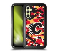 Head Case Designs Licenza Ufficiale NHL Camouflage Calgary Flames Custodia Antiurto Ultra Blindata Compatibile con Samsung Galaxy A34 5G