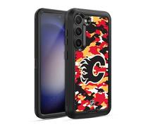 Head Case Designs Licenza Ufficiale NHL Camouflage Calgary Flames Custodia Antiurto Ultra Blindata Compatibile con Samsung Galaxy S23 5G
