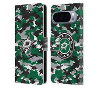 Head Case Designs Licenza Ufficiale NHL Camouflage Dallas Stars Custodia Portafoglio in Pelle Compatibile con Google Pixel 10 Pro XL