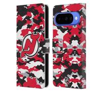 Head Case Designs Licenza Ufficiale NHL Camouflage New Jersey Devils Custodia Portafoglio in Pelle Compatibile con Google Pixel 10