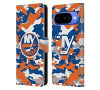 Head Case Designs Licenza Ufficiale NHL Camouflage New York Islanders Custodia Portafoglio in Pelle Compatibile con Google Pixel 10