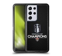 Head Case Designs Licenza Ufficiale NHL Cartamodello Florida Panthers Puck 2024 Stanley Cup Champions Custodia Antiurto Ultra Blindata Compatibile con Samsung Galaxy S21 Ultra 5G