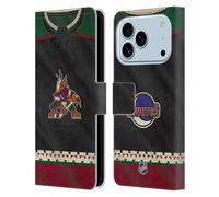 Head Case Designs Licenza Ufficiale NHL Jersey Arizona Coyotes Custodia Portafoglio in Pelle Compatibile con Apple iPhone 17 PRO