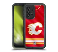 Head Case Designs Licenza Ufficiale NHL Jersey Calgary Flames Custodia Antiurto Ultra Blindata Compatibile con Galaxy A33 5G (2022)