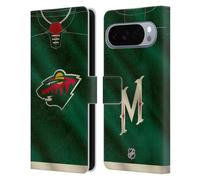 Head Case Designs Licenza Ufficiale NHL Jersey Minnesota Wild Custodia Portafoglio in Pelle Compatibile con Google Pixel 10 Pro XL