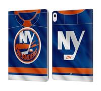 Head Case Designs Licenza Ufficiale NHL Jersey New York Islanders Custodia Portafoglio in Pelle Compatibile con Apple iPad Air 13 2024/2025
