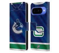Head Case Designs Licenza Ufficiale NHL Jersey Vancouver Canucks Custodia Portafoglio in Pelle Compatibile con Google Pixel 10