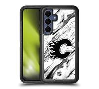 Head Case Designs Licenza Ufficiale NHL Marmoreo Calgary Flames Custodia Antiurto Ultra Blindata Compatibile con Samsung Galaxy S25 Fe
