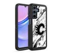 Head Case Designs Licenza Ufficiale NHL Marmoreo Calgary Flames Custodia Antiurto Ultra Blindata Compatibile con Samsung Galaxy A15