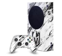 Head Case Designs Licenza Ufficiale NHL Marmoreo Vegas Golden Knights Pacchetto Console Da Gioco Wrap E Pelle Per Controller Compatibile con Xbox Series S Console & Controller Bundle