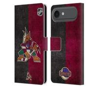 Head Case Designs Licenza Ufficiale NHL Mezzo Afflitto Arizona Coyotes Custodia Portafoglio in Pelle Compatibile con Apple iPhone 17 Air