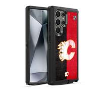 Head Case Designs Licenza Ufficiale NHL Mezzo Afflitto Calgary Flames Custodia Antiurto Ultra Blindata Compatibile con Samsung Galaxy S24 Ultra 5G