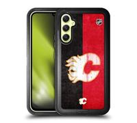 Head Case Designs Licenza Ufficiale NHL Mezzo Afflitto Calgary Flames Custodia Antiurto Ultra Blindata Compatibile con Samsung Galaxy A34 5G