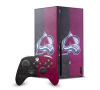 Head Case Designs Licenza Ufficiale NHL Mezzo afflitto Colorado Avalanche Pacchetto Console Da Gioco Wrap E Pelle Per Controller Compatibile con Xbox Series X