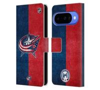 Head Case Designs Licenza Ufficiale NHL Mezzo afflitto Columbus Blue Jackets Custodia Portafoglio in Pelle Compatibile con Google Pixel 10
