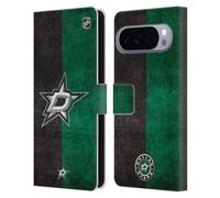 Head Case Designs Licenza Ufficiale NHL Mezzo afflitto Dallas Stars Custodia Portafoglio in Pelle Compatibile con Google Pixel 10 Pro XL