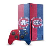 Head Case Designs Licenza Ufficiale NHL Mezzo afflitto Montreal Canadiens Pacchetto Console Da Gioco Wrap E Pelle Per Controller Compatibile con Xbox Series X