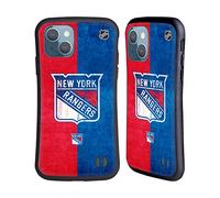 Head Case Designs Licenza Ufficiale NHL Mezzo Afflitto New York Rangers Custodia Cover Ibrida Compatibile con Apple iPhone 13