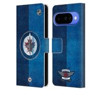 Head Case Designs Licenza Ufficiale NHL Mezzo afflitto Winnipeg Jets Custodia Portafoglio in Pelle Compatibile con Google Pixel 10