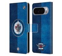 Head Case Designs Licenza Ufficiale NHL Mezzo afflitto Winnipeg Jets Custodia Portafoglio in Pelle Compatibile con Google Pixel 10 Pro XL