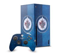Head Case Designs Licenza Ufficiale NHL Mezzo afflitto Winnipeg Jets Pacchetto Console Da Gioco Wrap E Pelle Per Controller Compatibile con Xbox Series X