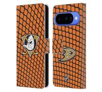 Head Case Designs Licenza Ufficiale NHL Modello a Rete Anaheim Ducks Custodia Portafoglio in Pelle Compatibile con Google Pixel 10