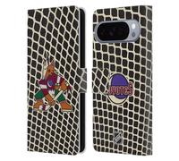Head Case Designs Licenza Ufficiale NHL Modello a Rete Arizona Coyotes Custodia Portafoglio in Pelle Compatibile con Google Pixel 10 Pro XL