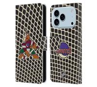 Head Case Designs Licenza Ufficiale NHL Modello a Rete Arizona Coyotes Custodia Portafoglio in Pelle Compatibile con Apple iPhone 17 PRO