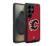 Head Case Designs Licenza Ufficiale NHL Modello a Rete Calgary Flames Custodia Antiurto Ultra Blindata Compatibile con Samsung Galaxy S25 Ultra