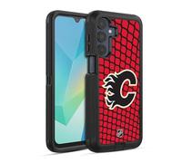 Head Case Designs Licenza Ufficiale NHL Modello a Rete Calgary Flames Custodia Antiurto Ultra Blindata Compatibile con Samsung Galaxy A16 5G